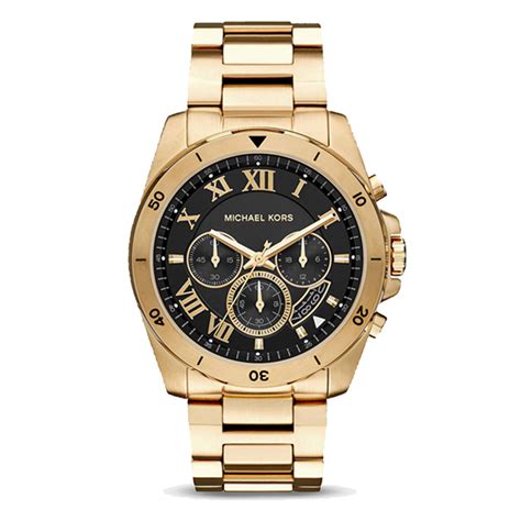 mk black gold watch|michael kors black chronograph watch.